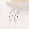 Large Rhinestone Hoop Earrings for Women Big Cubic Zirconia Thin Round Hoop Earrings Sparkly Hypoallergenic Jewelry Gift