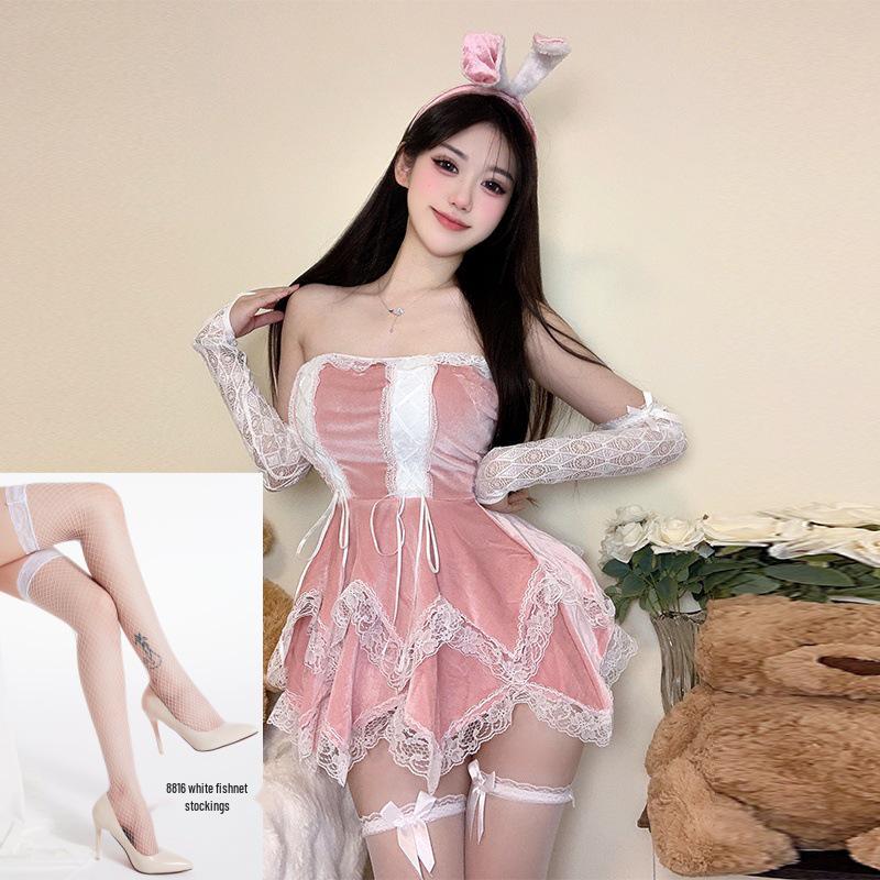 Красная Рождественская Пижама с Вырезами на Талии - Соблазнительный Наряд для Парного Ролевого Игры
