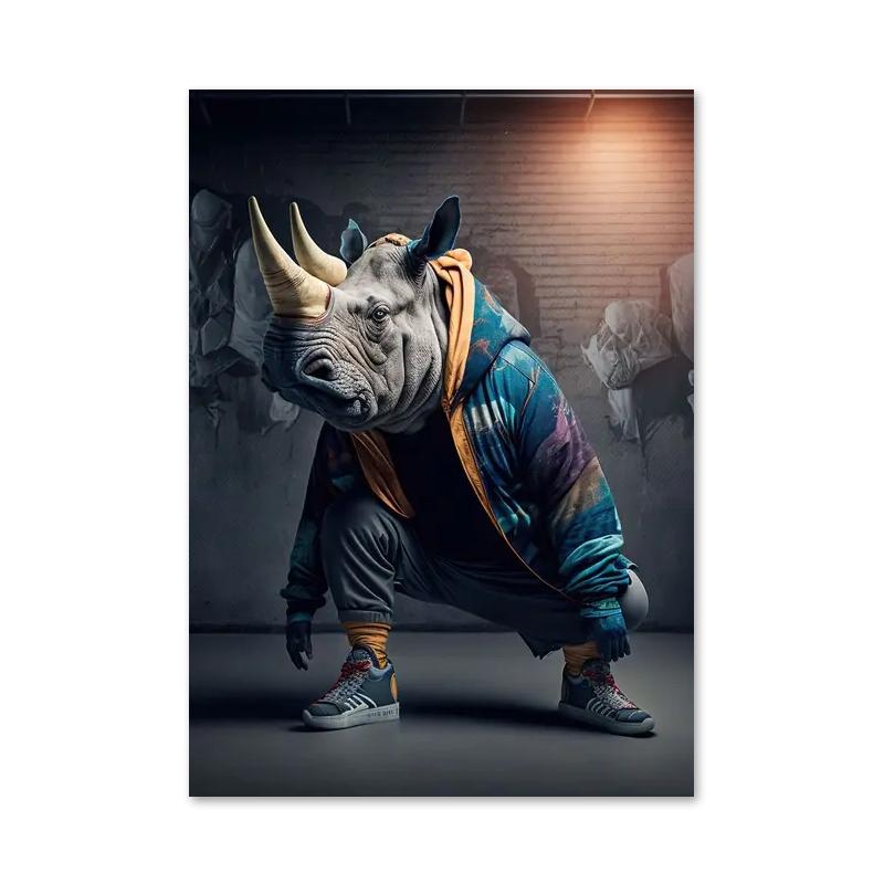 Абстрактное животное Лев Панда Жираф плакат и принты Рэп певец Холст Картина Настенная картина для гостиной Домашнее украшение