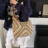 Summer Beach Straw Bag Women's 2025 New Versatile Shoulder Bag Messenger Bag Woven Tote Bag