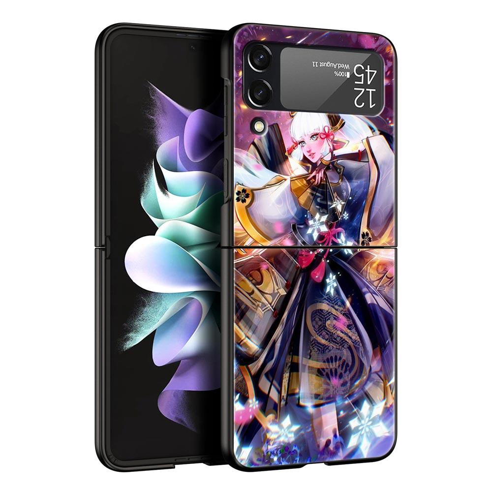 Чехол для телефона Xiao Genshin Impact для Samsung Galaxy Z Flip 3 4 5, черный, складной, жесткий, для ПК, защитный чехол