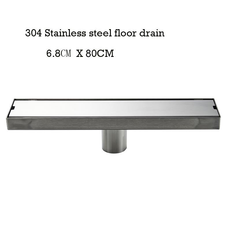BAKALA Invisible Bathroom Floor Drain 20-120CM Square Waste Filter Drainage Anti-odor Shower Drain Strainer Kitchen Accessories