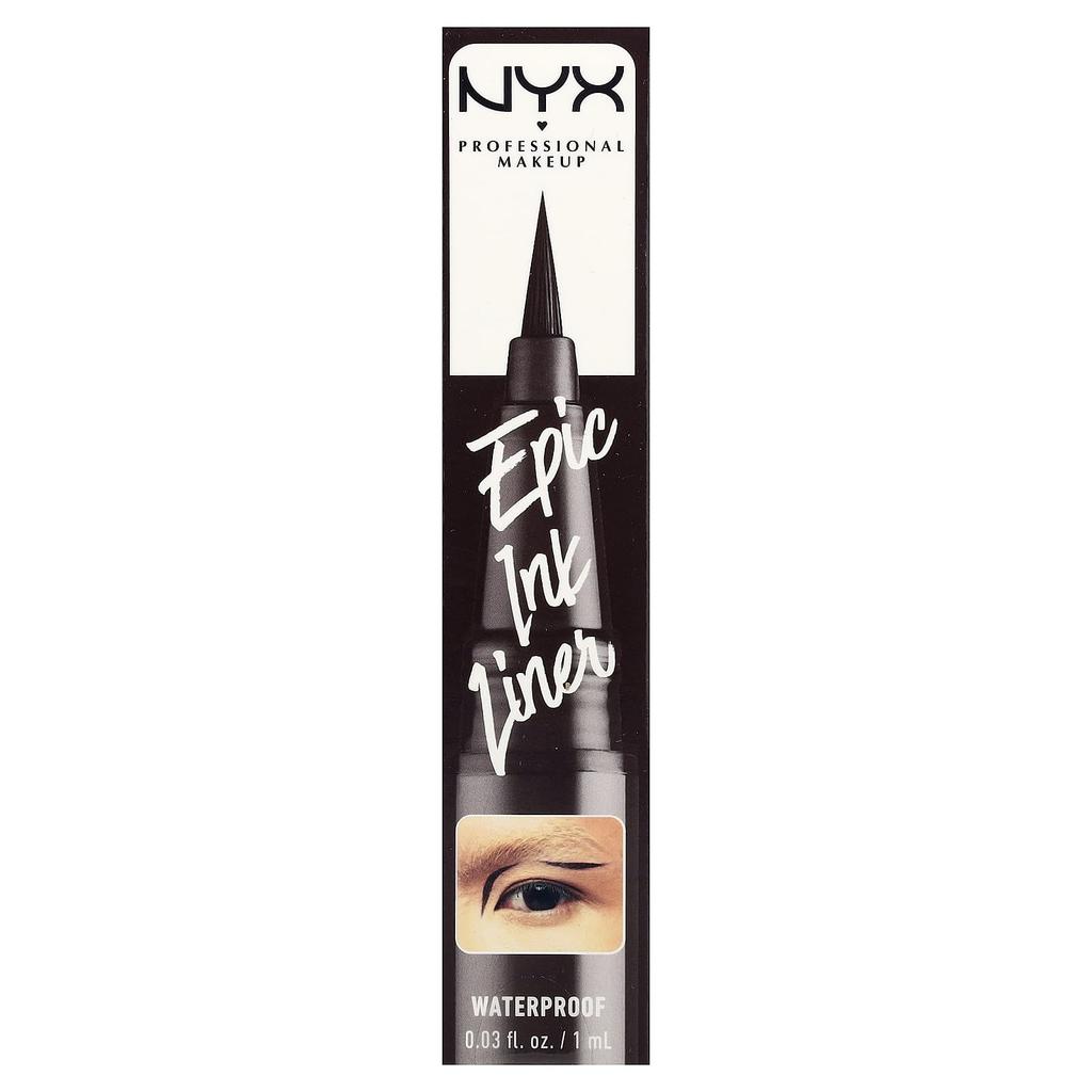 NYX PROFESSIONAL MAKEUP Водостойкая подводка Epic Ink Liner, 03 Темный шоколад, 1 мл (0,03 жидких унций)