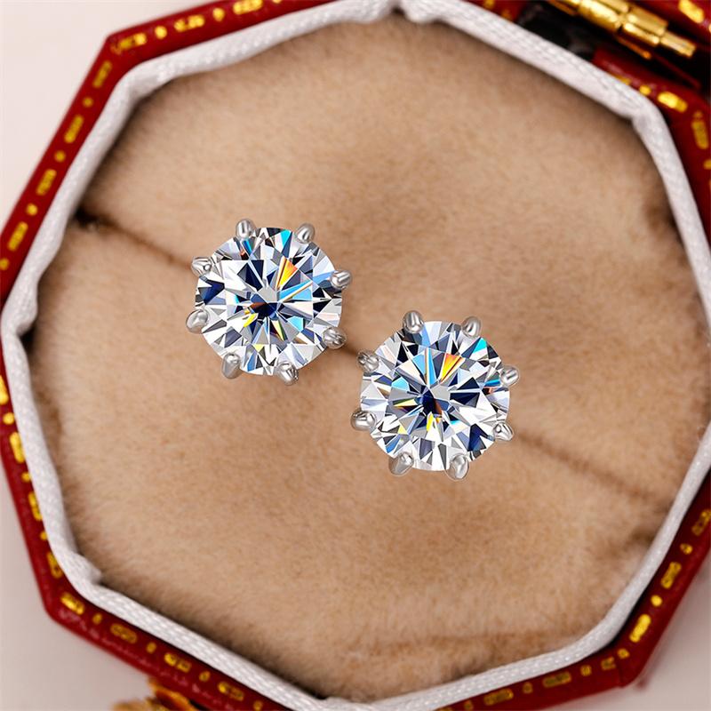 Модные Универсальные Женские Серьги-гвоздики с Кубическим Цирконием Высокого Качества Серебристого Цвета Серьги для Пирсинга Ушей Женские Украшения Оптом