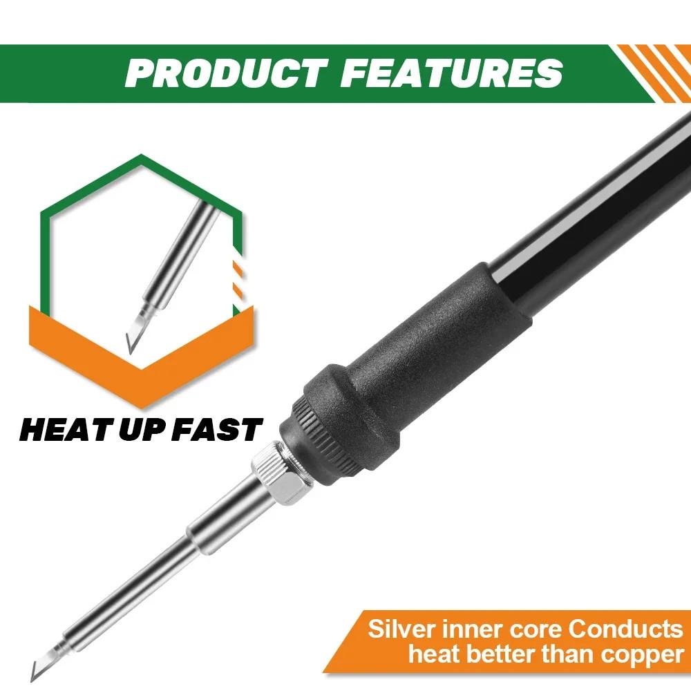 500°C 2 В 1 Аккумуляторный сварочный аппарат DC/AC Два режима питания Многофункциональный электроинструмент Цифровой электрический паяльник
