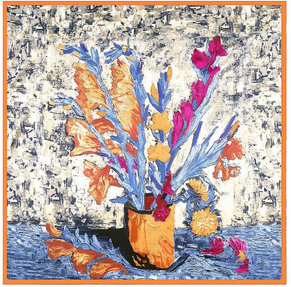 Women Silk Square Scarf Van Gogh Oil Painting Shawls and Wraps Foulard Femme Luxury Hijab Head Scarves 130*130cm