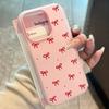 Милый чехол для телефона с принтом красного банта, матовый, для iPhone 17 Air 16 15 14 13 12 11 Pro Max X XS XR 7 8 Plus 16E SE2, противоударные чехлы