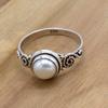 Кольцо из стерлингового серебра 925 пробы с жемчугом, кольцо ручной работы с натуральным жемчугом