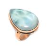 Republic Larimar Handmade Copper Jewelry Ring Size 9 k4F13
