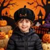 Jacquard Knit Pumpkin Beret Hat Warm Lining Pullover Hat Knitted Beanie Hat  Cosplay Costume