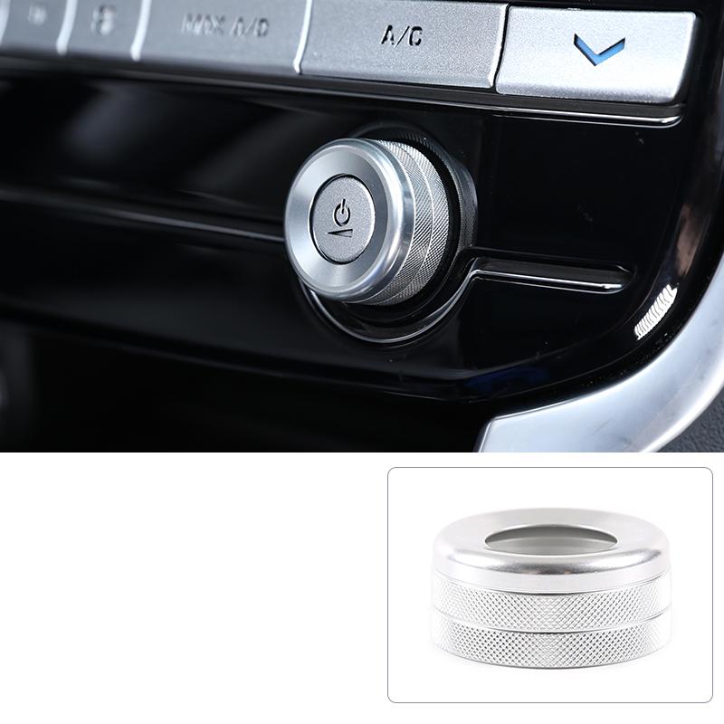 Aluminum Alloy Cover For Jaguar F-PACE XE XEL XF XFL 2016- Car Central Control Volume Adjustment Knob Ring Auto