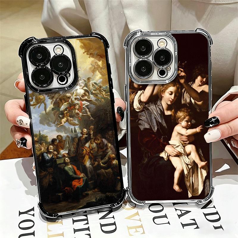 Эстетика Ренессанса Искусство Живопись Мягкий Чехол Для Телефона Для iPhone 15 16 17 Air 14 Pro Max 16E Plus 13 12 Mini Покрытие Защита От Падений Забавный