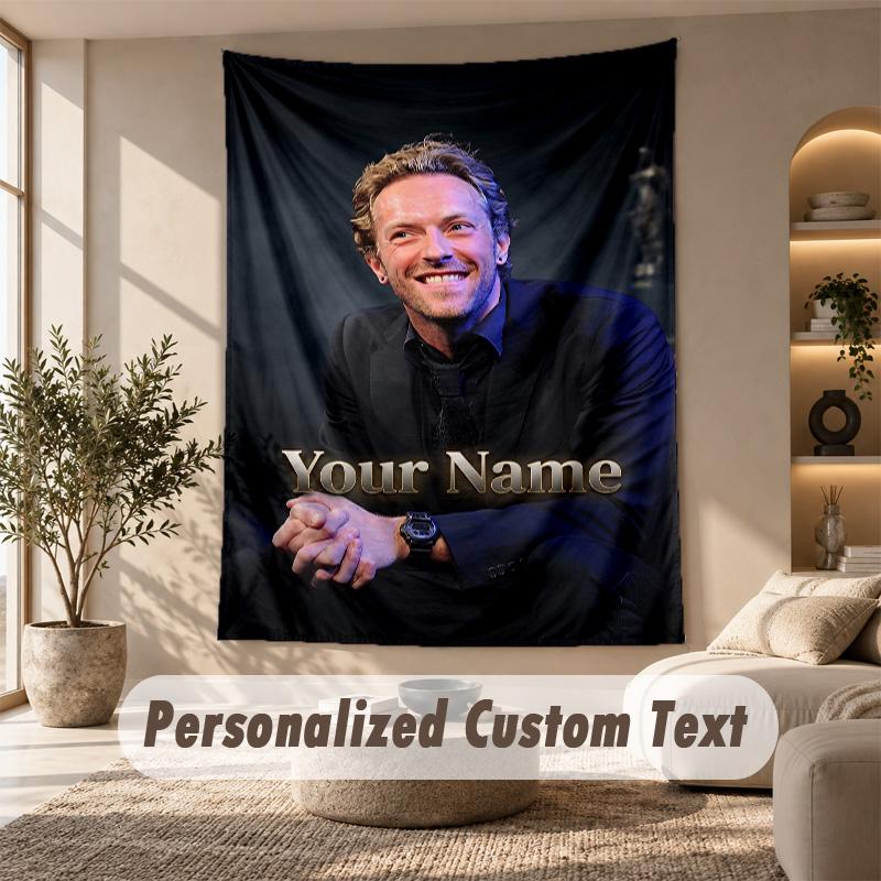 Tapestry Custom Name Text, Wall Hanging Tapestry Home Room DecorColdplay