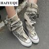Platform Flats High-top Canvas Shoes Women Sneakers Designer Retro Casual Brand Shoes Woman  Trend New Winter Travel Zapatos