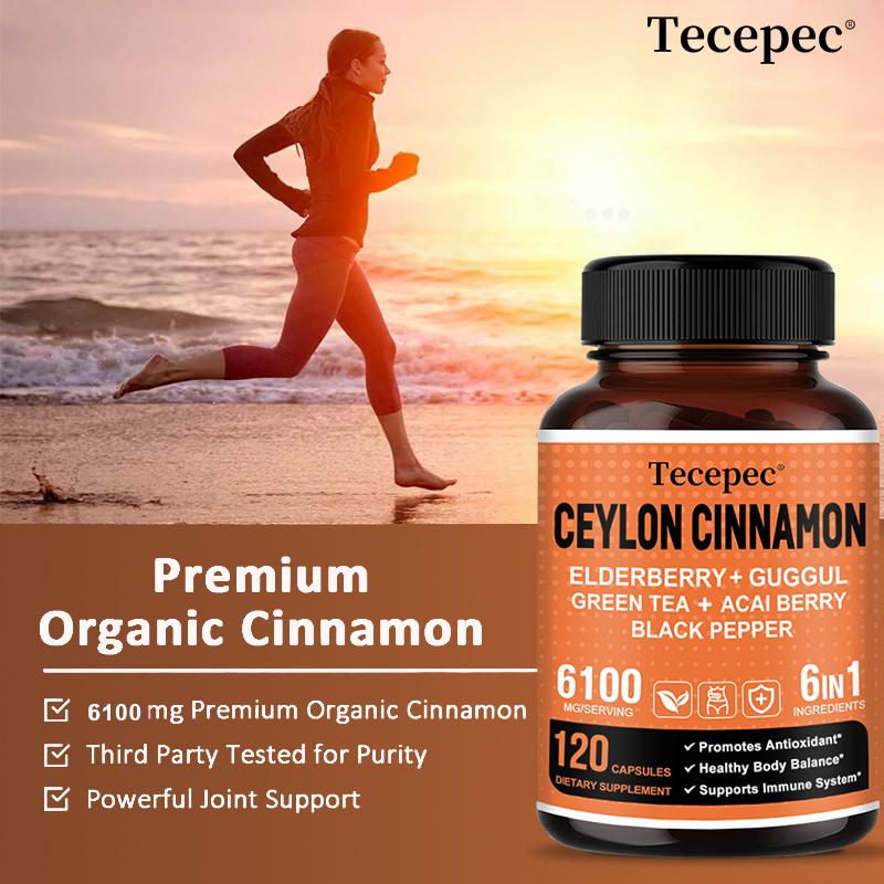 Ceylon Cinnamon 3000 mg, Elderberry 1000 mg, Gugu Resin 1000 mg, Acai Berry 500 mg, Green Tea 120 capsules
