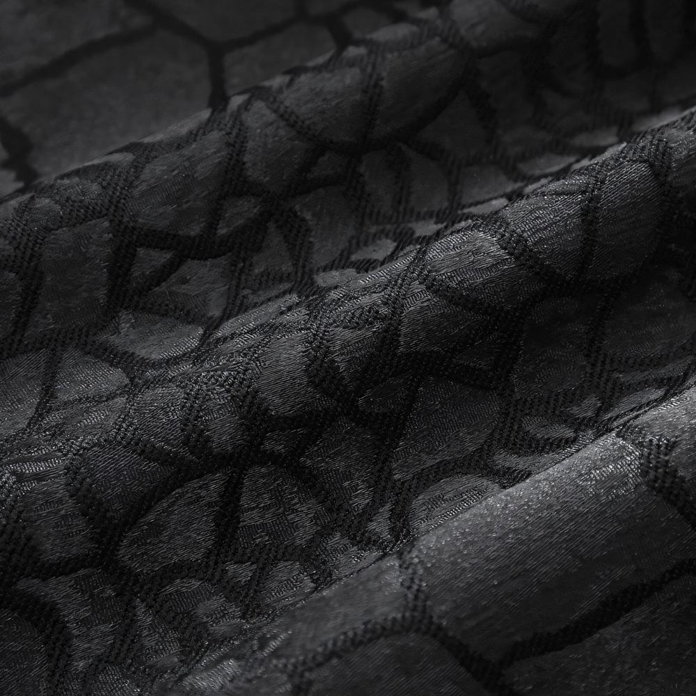 Мужской двубортный пиджак, черный жаккардовый пиджак