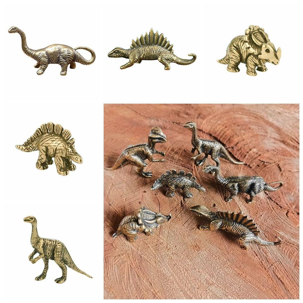 Vintage Dinosaur Statue Zinc Zinc Alloy Children Dinosaur Toy Lucky Dinosaur Miniatures Decoration Crafts