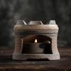 Japanese Coarse Pottery Handmade Teapot Warmer Ceramic Retro Tea Heater Candle Stand Kettle Holder Stove Kung Fu Set