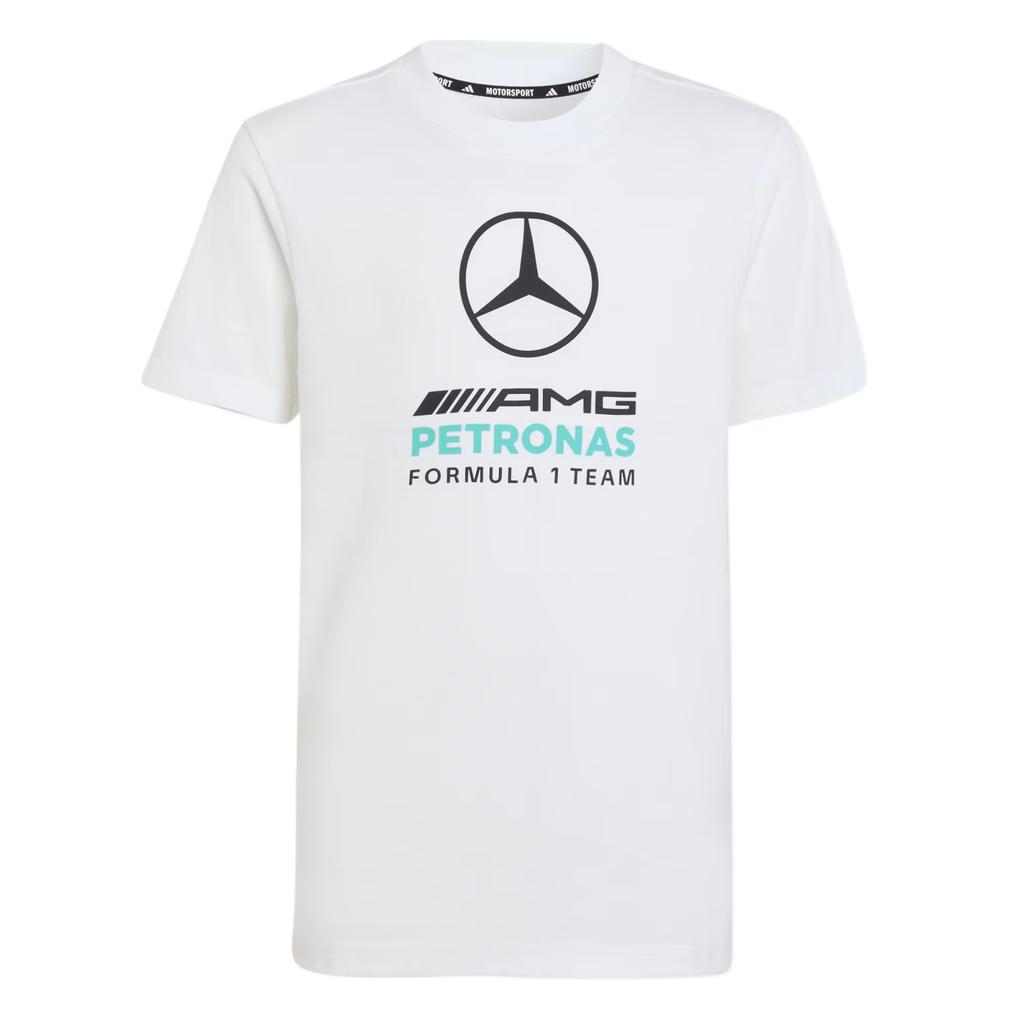 Adidas Mercedes Amg T-Shirt Petronas F1 Team DNA Pattern Comfortable Soft Breathable Kids Tops KQ8082