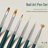 Набор кистей для ногтей: Кисти для лайнера, градиента и растушевки для гель-лака