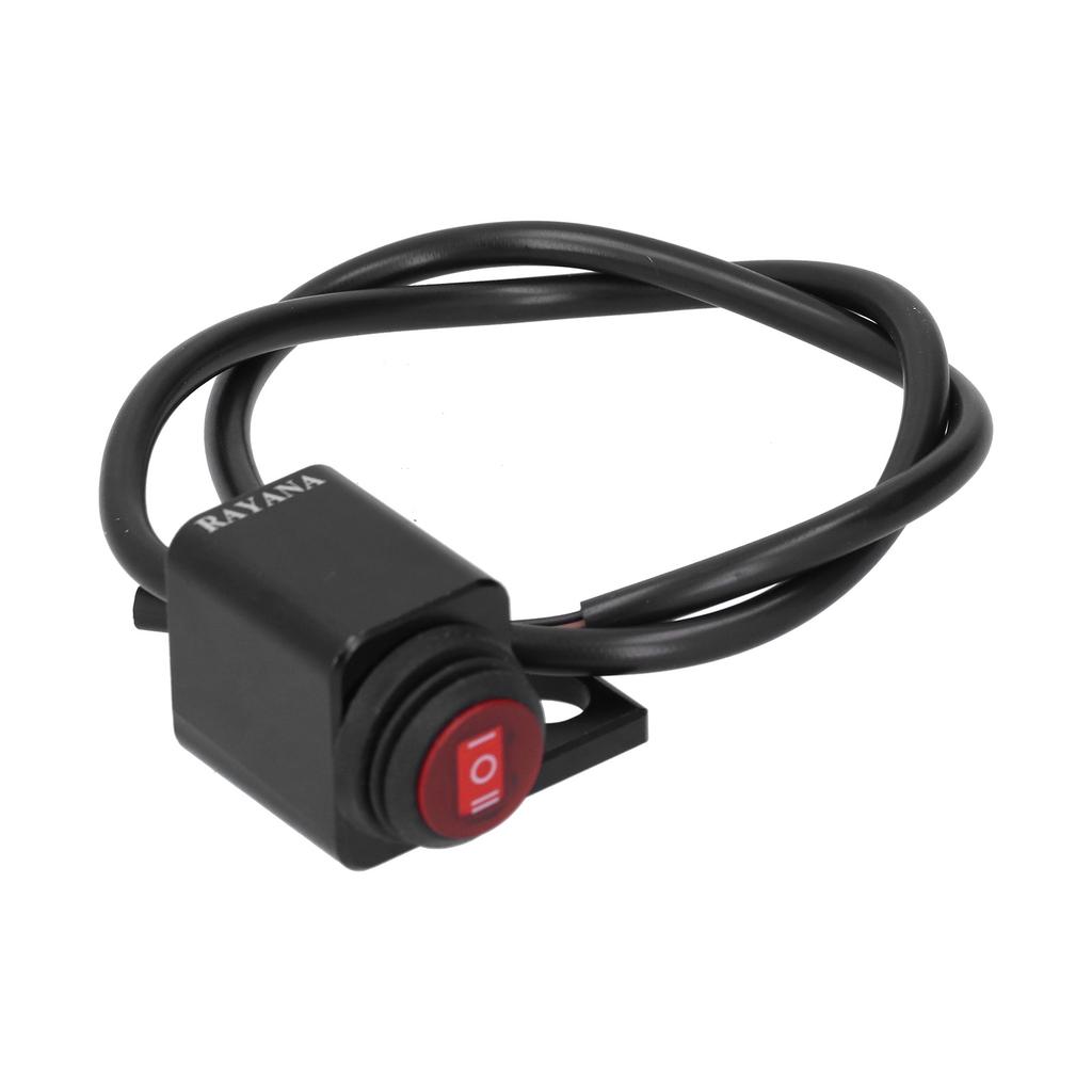 Waterproof Handlebar Switch Headlight Fog Lamp ONOFFON Button for Motorcycle ATV with 0.4in Mounting Hole(Right Side )