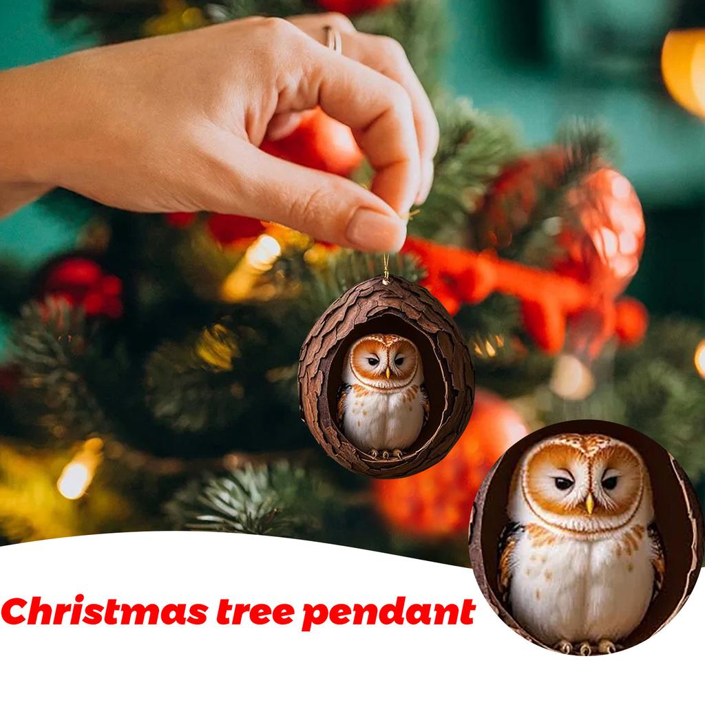 2D Acrylic Animal Christmas Decoration Christmas Tree Pendant