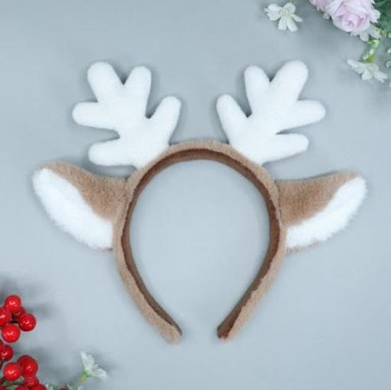 Косплей Оленья Повязка на Голову (Коричневый x Белый)