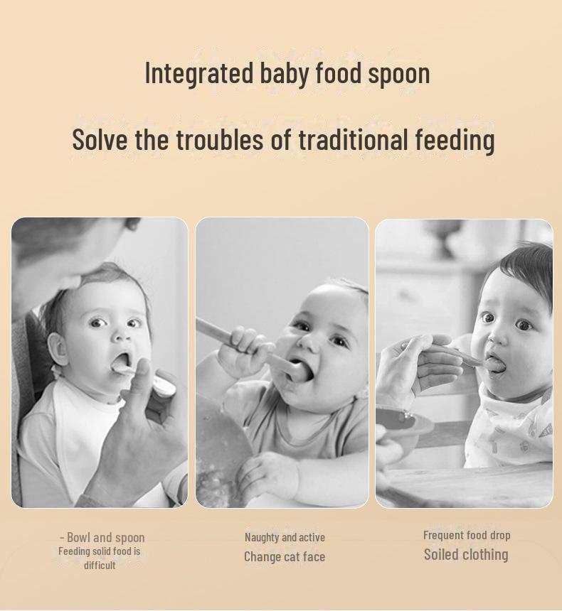 Силиконовая бутылочка для кормления Baby Squeeze с мягкой ложкой для рисовой каши