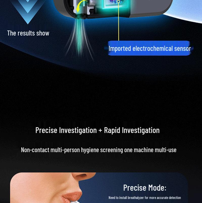 Высокоточный портативный электрохимический алкотестер для профессионального тестирования на алкоголь