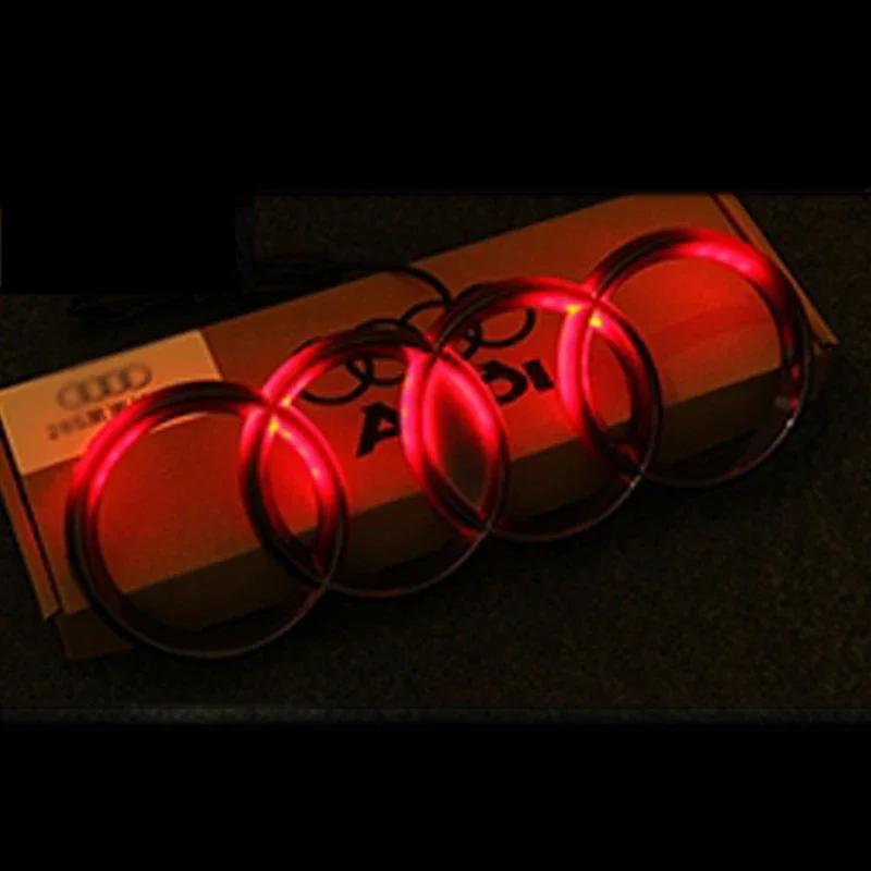 for hot 273/285mm Dynamic Car Front Grille Emblem Streamer Badge Light A7 A3 A4 A6 Q3 Q5 Q7 Q8 Logo Modification Accessories