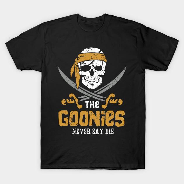 Asian Size Men Print T-shirt The Goonies No-Cut Heat Transfer Print Cotton Tshirt