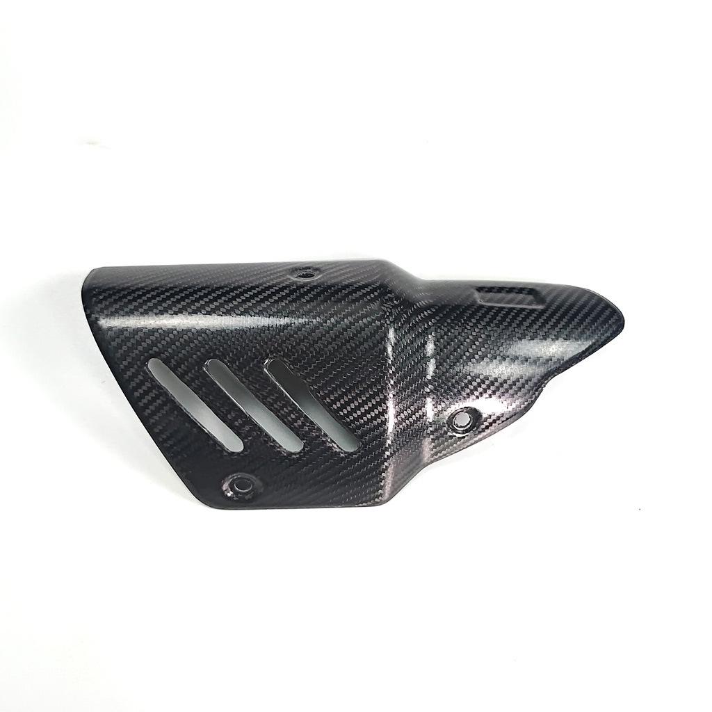 Motorcycle Carbon Fiber Exhaust Heat Shield - Anti-Scald, High-Temperature Resistant Cover.