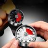 Stainless Steel Kitchen Timer Mechanic Student Time Management Reminder Countdown Timer with Magnetic Baking Cooking Timer Tools