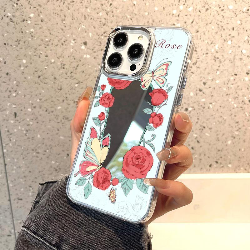 Чехлы для мобильных телефонов iPhone 11 13 XR 15 Pro Max 12 14 Pro Max Чехол iPhone 16 XS Max Зеркальный защитный чехол Зеркальный Изысканный мультяшный водонепроницаемый