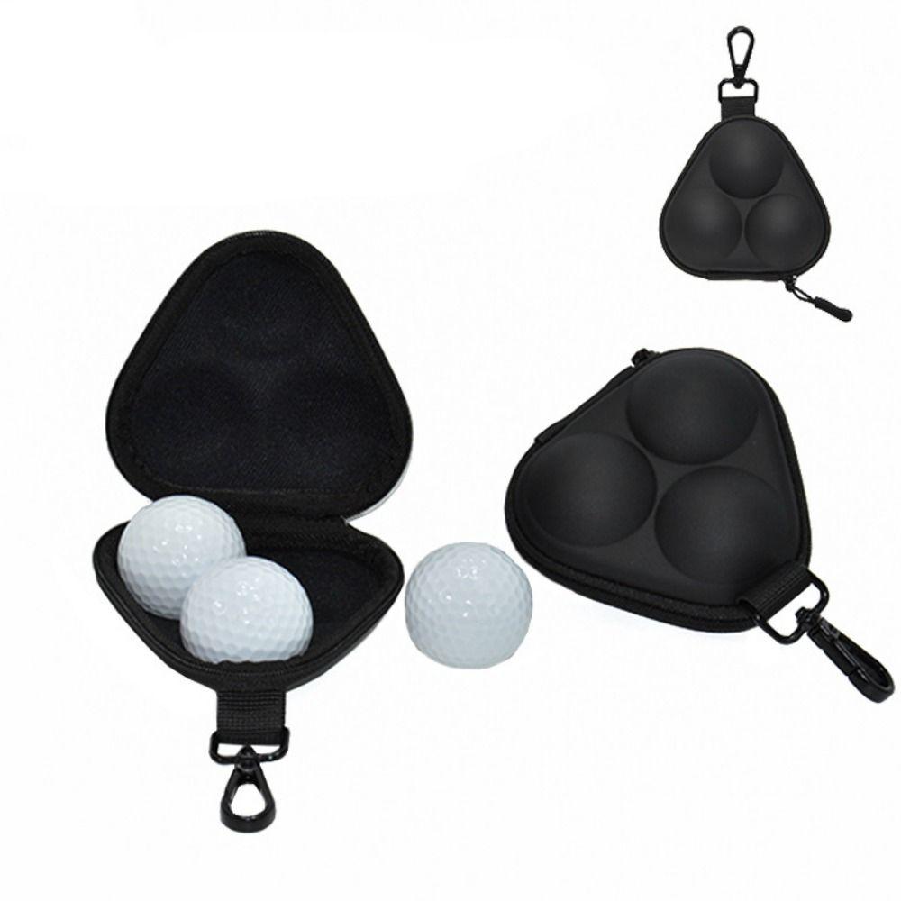 Lightweight EVA Golf Ball Storage Bag Detachable Portable Golf Ball Storage Case Hang on Buckle Golf Carry Pocket Travel