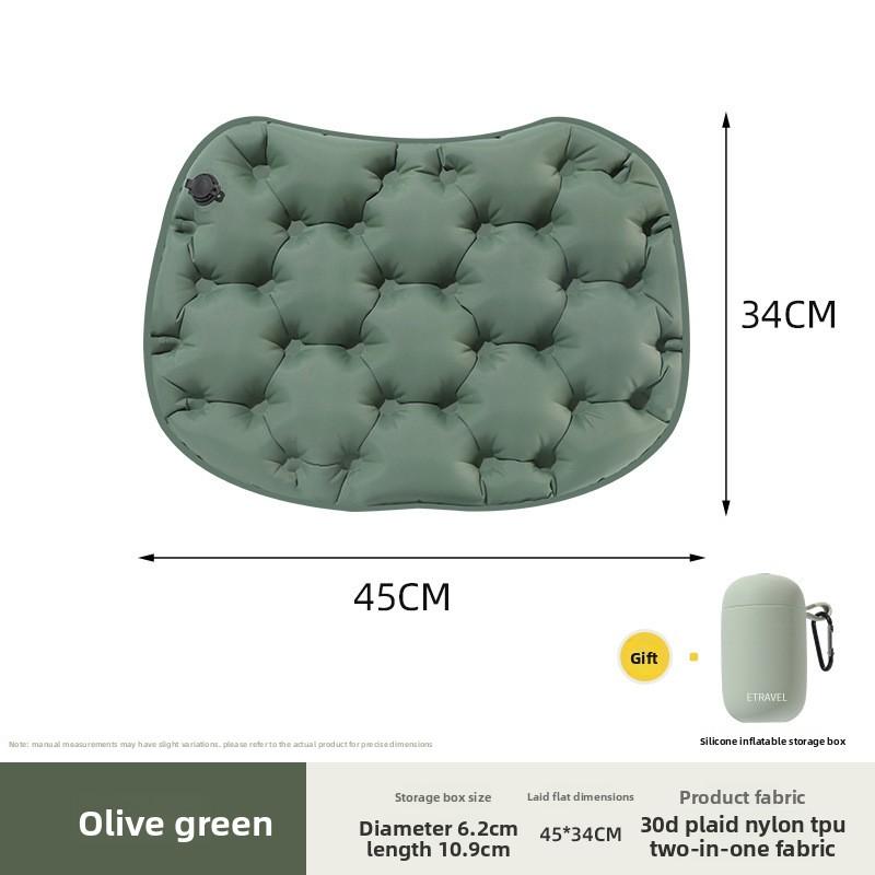 Outdoor Inflatable Seat Cushion, Camping and Picnic In The Wild, Single-person Portable Fart Cushion, Easy To Store, Thickened Travel Seat Cushion