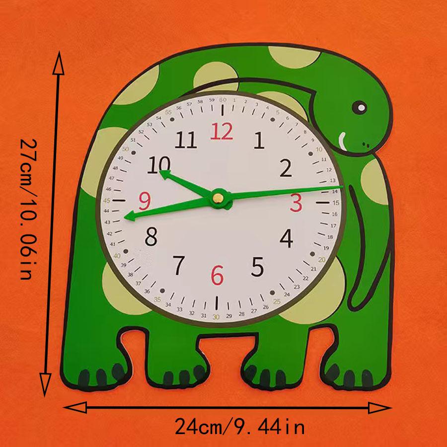 1 PC Cute Animal Dial Decor Clock for Children Childhood Education Puzzle Teaching Clock Toy Random Send