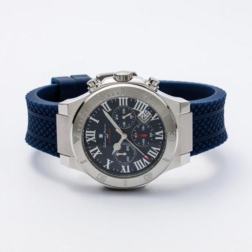 Salvatore Marra Men's Waterproof Analog Chronograph Watch with Blue Quartz Movement, Includes Watch Cloth (SSBL)