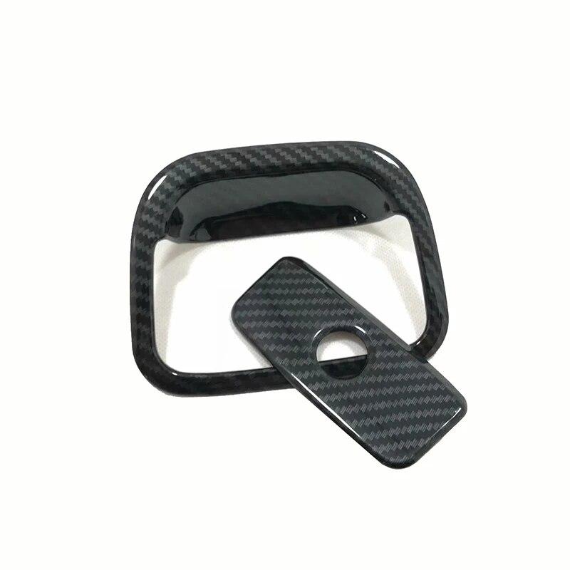 Для Jeep Grand Cherokee 2014 2015 2016 2017 2018 ABS углеродное волокно передняя крышка перчаточного ящика для хранения ручка накладка 2 шт.