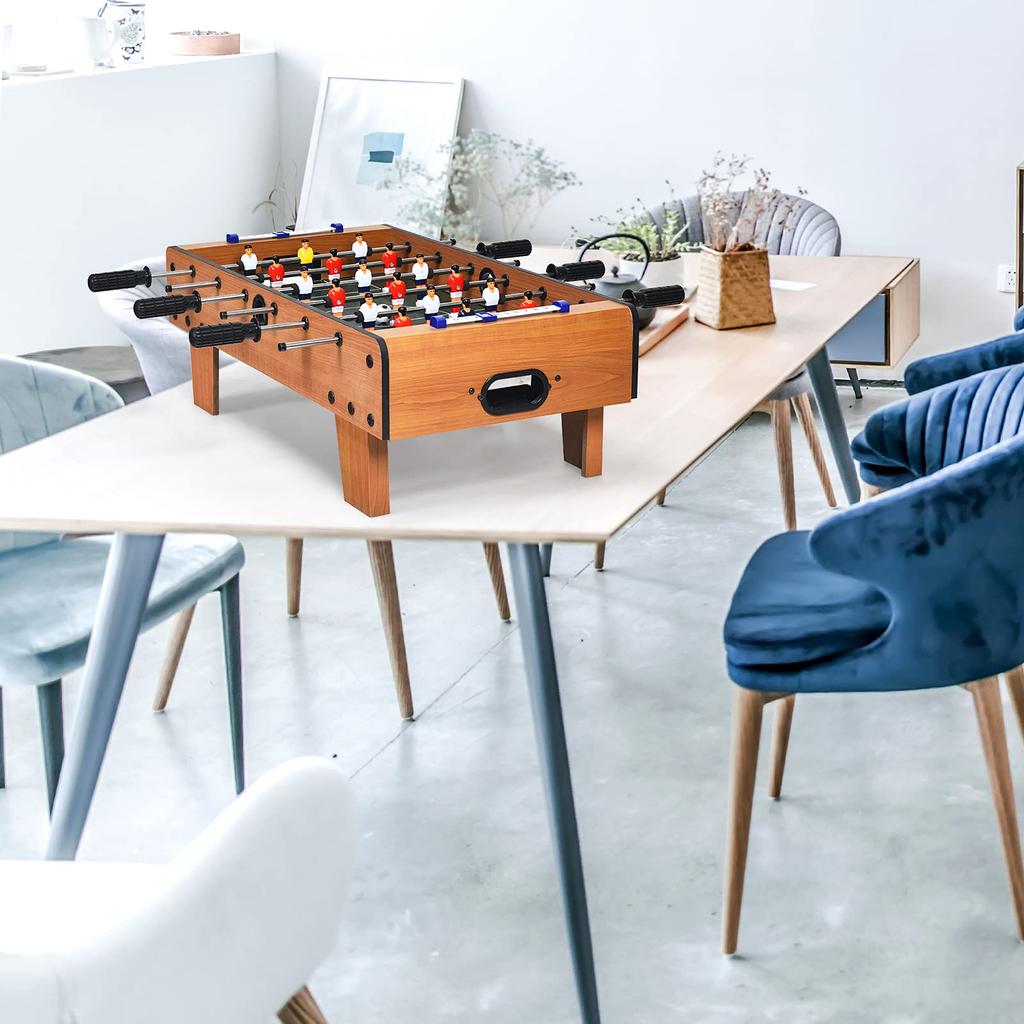 GYMAX Настольный футбол Футбол Аналоговая доска Настольный футбол Реальный игрок Настольная игра для родителей и лучших друзей, Доска, Игра, Игра, Компактный, Футбол, Матч,