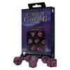 Q Workshop Call of Cthulhu Dice Set of 7 (Black & Magenta)
