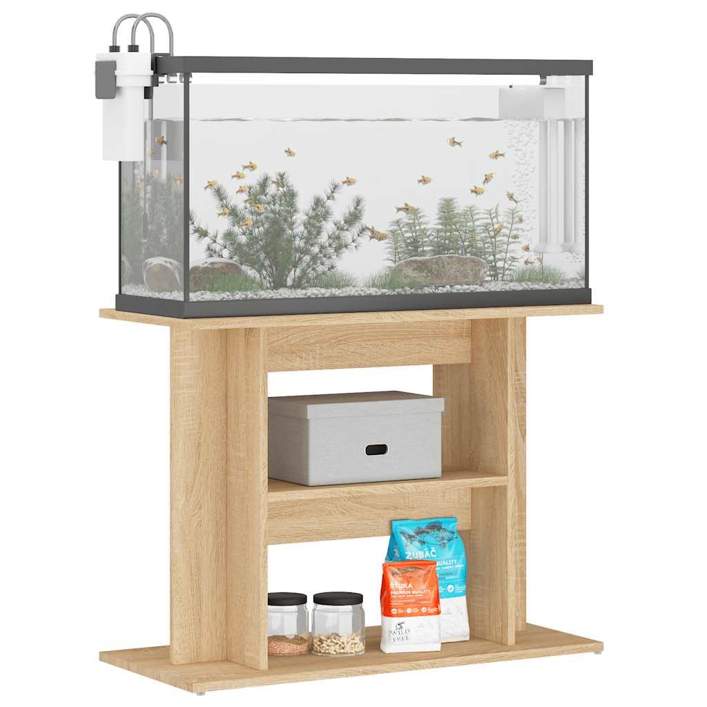 Aquarium Stand Sonoma Oak 80 x 35 x 60 cm Particleboard