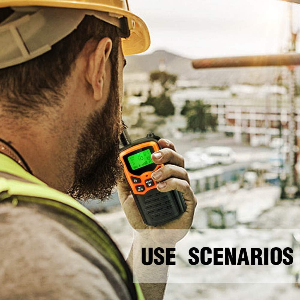 2 комплекта раций дальнего действия для взрослых с 22 каналами FRS, семейная рация со светодиодным фонариком и ЖК-дисплеем VOX для пеших прогулок и походов