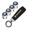 VEMZG1 Car Tire Wheel Valve Caps Cover Suede Car Key Chain Ring Keychain For VW R GTI Polo Golf Passat Tiguan Arteon Touareg ID.3 Jetta
