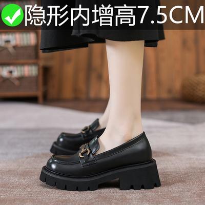 См маленький мужчина увеличение внутренней высоты толстая подошва маленькие кожаные туфли женские ретро полированные лошадиная упряжь пряжка женский маленький размер 333
