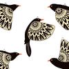 5 Pcs Flying Bird Wall Art Decor Rustic Wooden Birds Wall Decoration