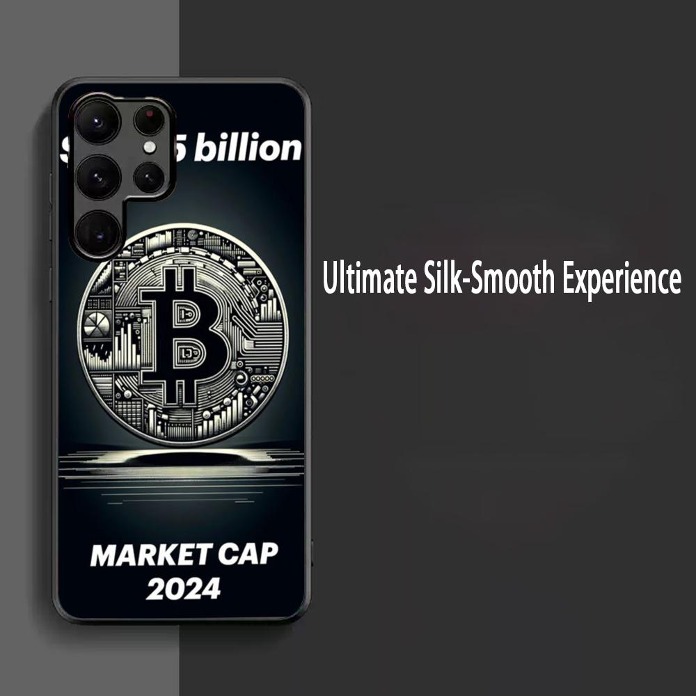 Стильный крутой чехол для телефона Bitcoin BTC для Samsung Galaxy S25 S24 S23 S22 S21 S20 Plus Ultra Note20 Мягкий Черный