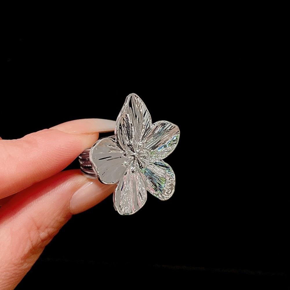 5 Petals Opening Finger Ring Copper Finger Hand Ring Jewelry Metal Flower Opening Ring Ladies