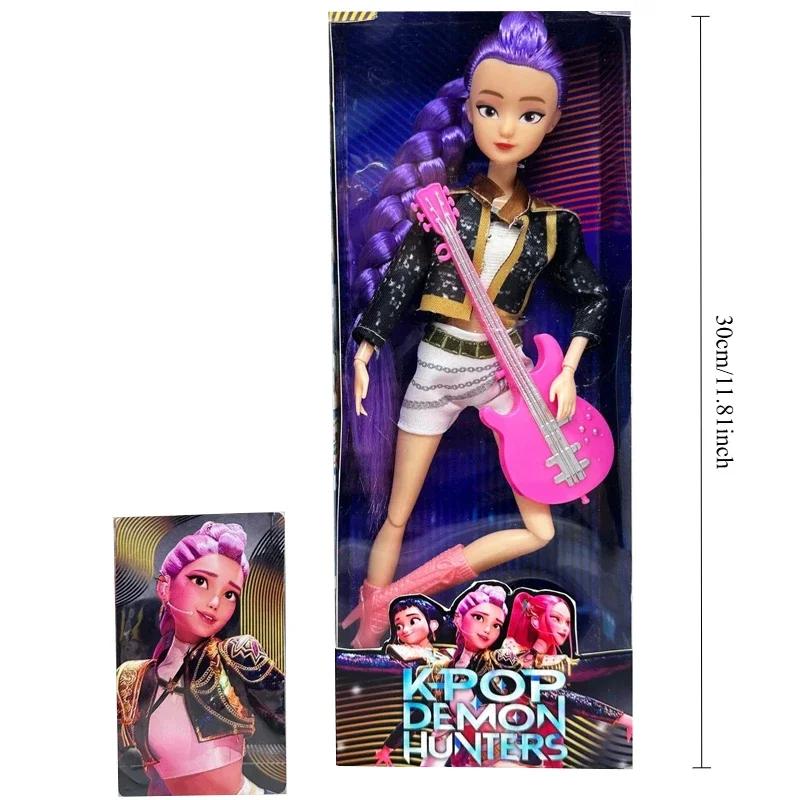 Netflix Kpop Demon Hunters Action Figures -Derpy Tiger Sussy Rumi Mira Zoey, Colorful Lights Theme Song Toy, Fans Christmas Gift