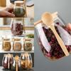 Leak-Proof Glass Storage Jars Wide Mouth Glass Canister Jar Kitchen Canisters  Grains